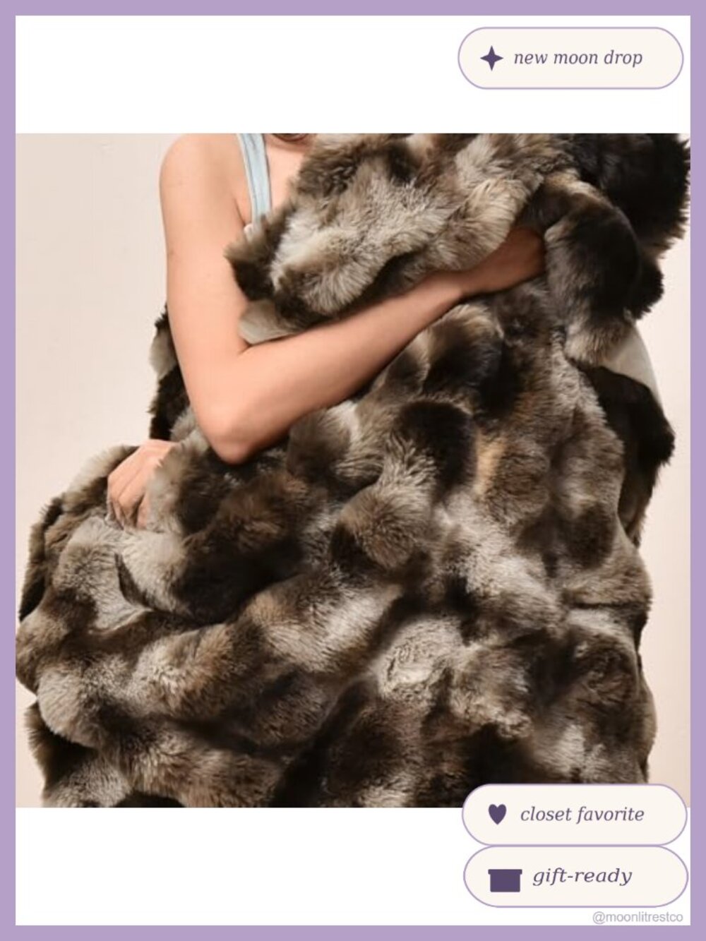 PHF Faux Fur Twin Blanket Ultra Soft Cozy 60x80